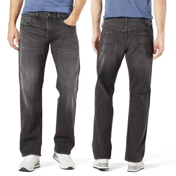 Signature by Levi Strauss & Co Men's Black Loose Jeans - Size 38 x 30 - NWT - Picture 1 of 8